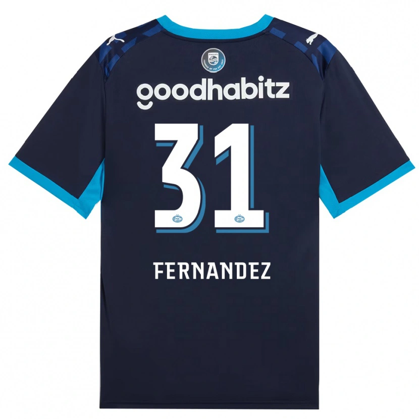 Danxen Dámské Noah Fernandez #31 Modrá Chodníčková Královská Modř Třetí Hráčské Dresy 2026/27 Dres