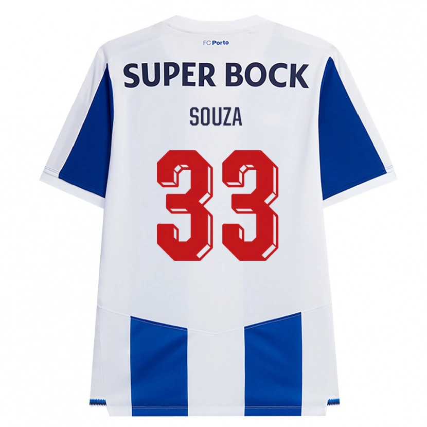 Danxen Dámské João Victor De Souza Menezes #33 Modrá Bílá Červená Domů Hráčské Dresy 2026/27 Dres