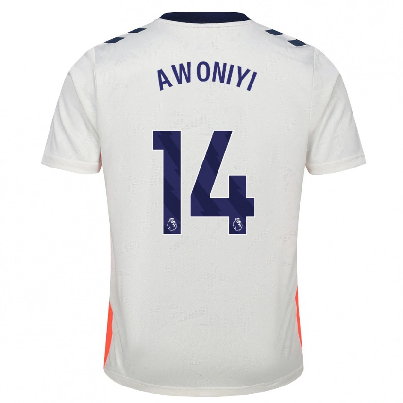 Danxen Dámské Taiwo Awoniyi #14 Bílá Oranžová Královská Modrá Daleko Hráčské Dresy 2026/27 Dres
