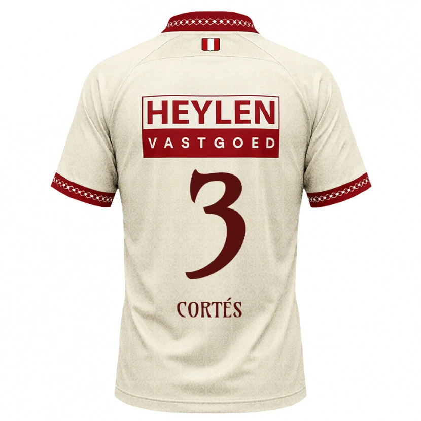 Danxen Dámské Álvaro Cortés #3 Béžová Červená Daleko Hráčské Dresy 2026/27 Dres