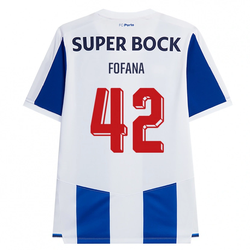 Danxen Dámské Seko Fofana #42 Modrá Bílá Červená Domů Hráčské Dresy 2026/27 Dres