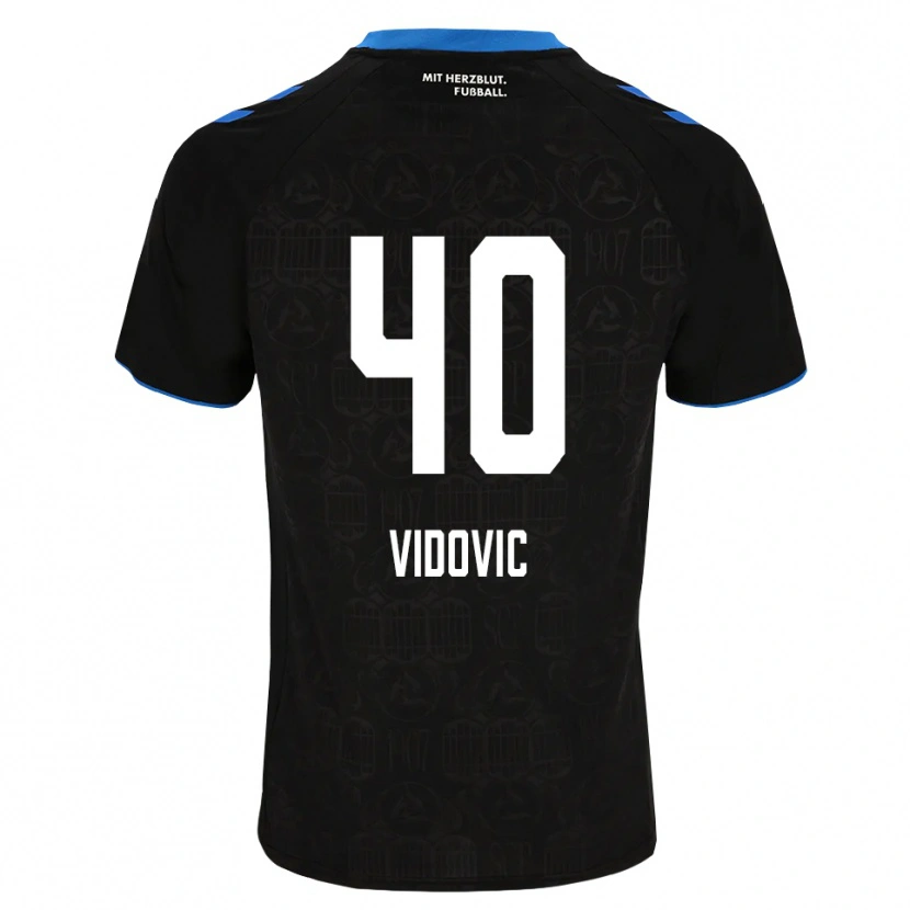 Danxen Dámské Gabriel Vidovic #40 Černá Bílá Červená Domů Hráčské Dresy 2026/27 Dres