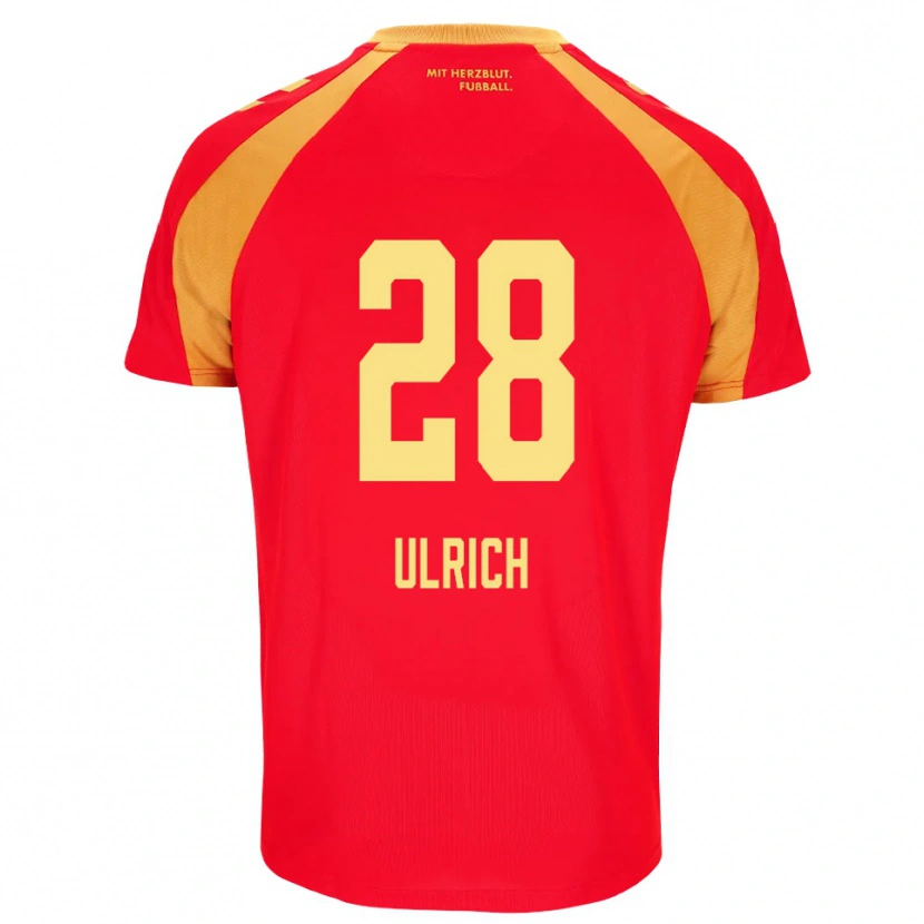 Danxen Dámské Laurin Ulrich #28 Červená Oranžová Černá Daleko Hráčské Dresy 2026/27 Dres