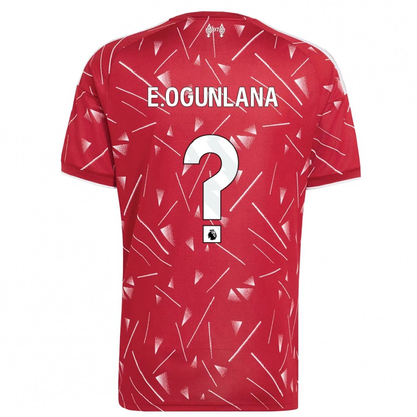 Danxen Dětské Edeson Ogunlana #0 Bílá Červená Domů Hráčské Dresy 2026/27 Dres