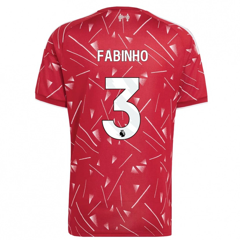 Danxen Dětské Fabinho #3 Bílá Červená Domů Hráčské Dresy 2026/27 Dres