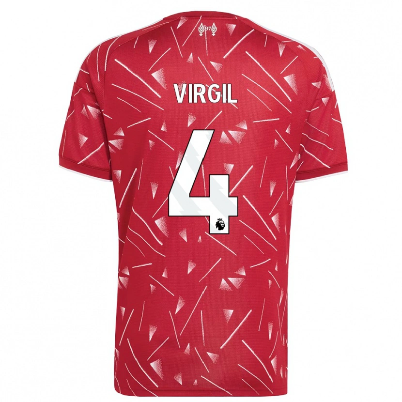 Danxen Dětské Virgil Van Dijk #4 Bílá Červená Domů Hráčské Dresy 2026/27 Dres