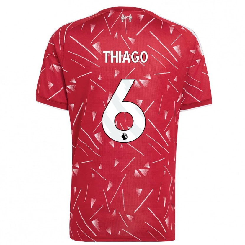 Danxen Dětské Thiago #6 Bílá Červená Domů Hráčské Dresy 2026/27 Dres