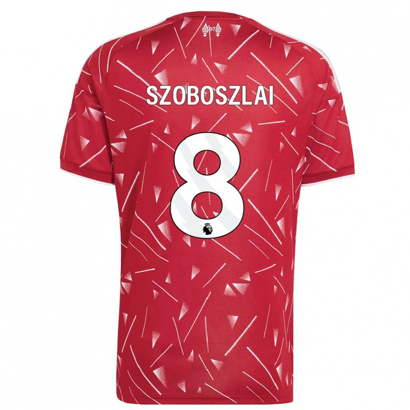 Danxen Dětské Dominik Szoboszlai #8 Bílá Červená Domů Hráčské Dresy 2026/27 Dres