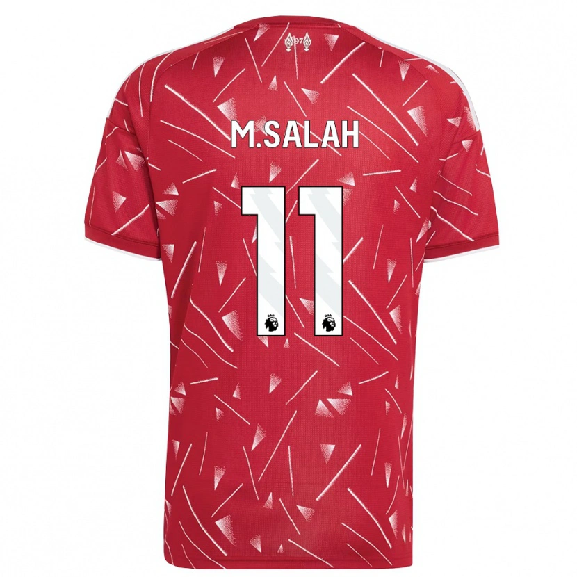 Danxen Dětské Mohamed Salah #11 Bílá Červená Domů Hráčské Dresy 2026/27 Dres