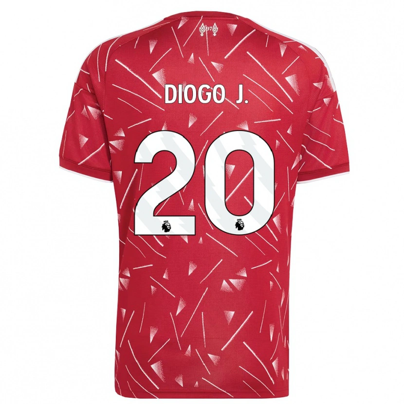 Danxen Dětské Diogo Jota #20 Bílá Červená Domů Hráčské Dresy 2026/27 Dres
