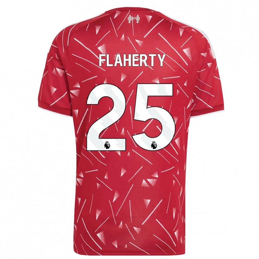 Danxen Dětské Gilly Flaherty #25 Bílá Červená Domů Hráčské Dresy 2026/27 Dres