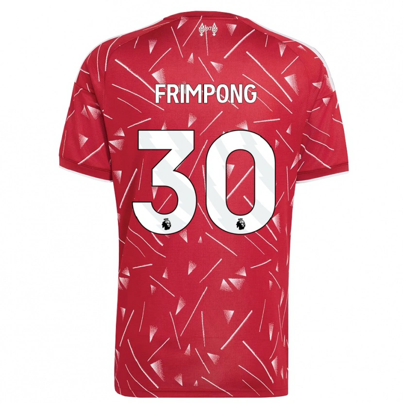 Danxen Dětské Jeremie Frimpong #30 Bílá Červená Domů Hráčské Dresy 2026/27 Dres