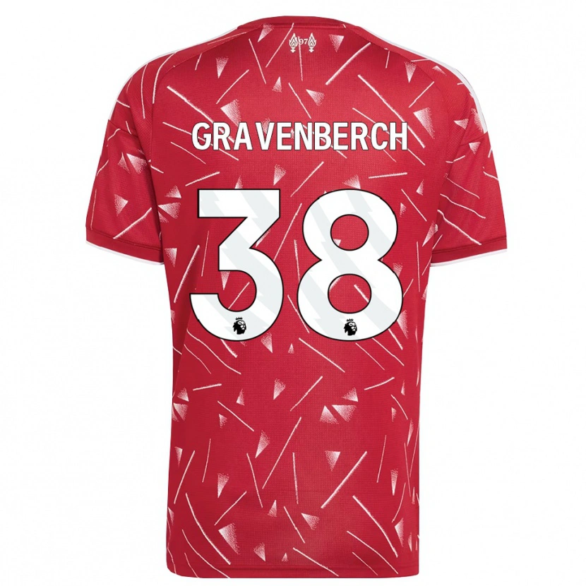 Danxen Dětské Ryan Gravenberch #38 Bílá Červená Domů Hráčské Dresy 2026/27 Dres