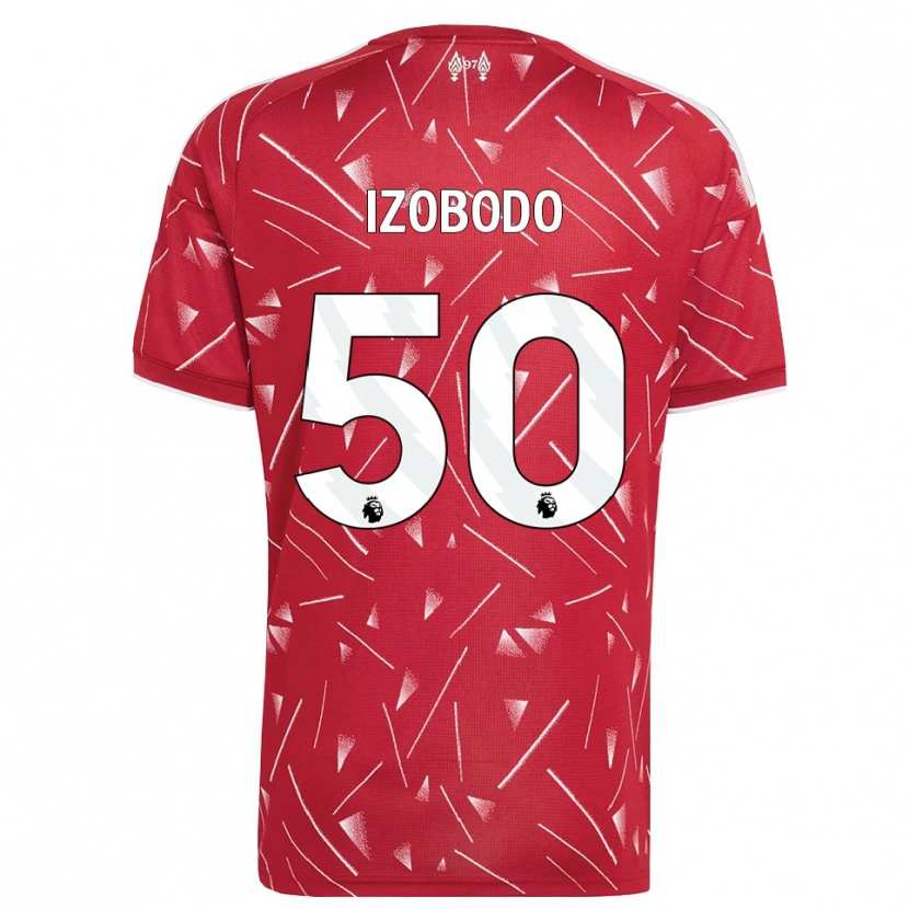 Danxen Dětské Elijah Izobodo John #50 Bílá Červená Domů Hráčské Dresy 2026/27 Dres