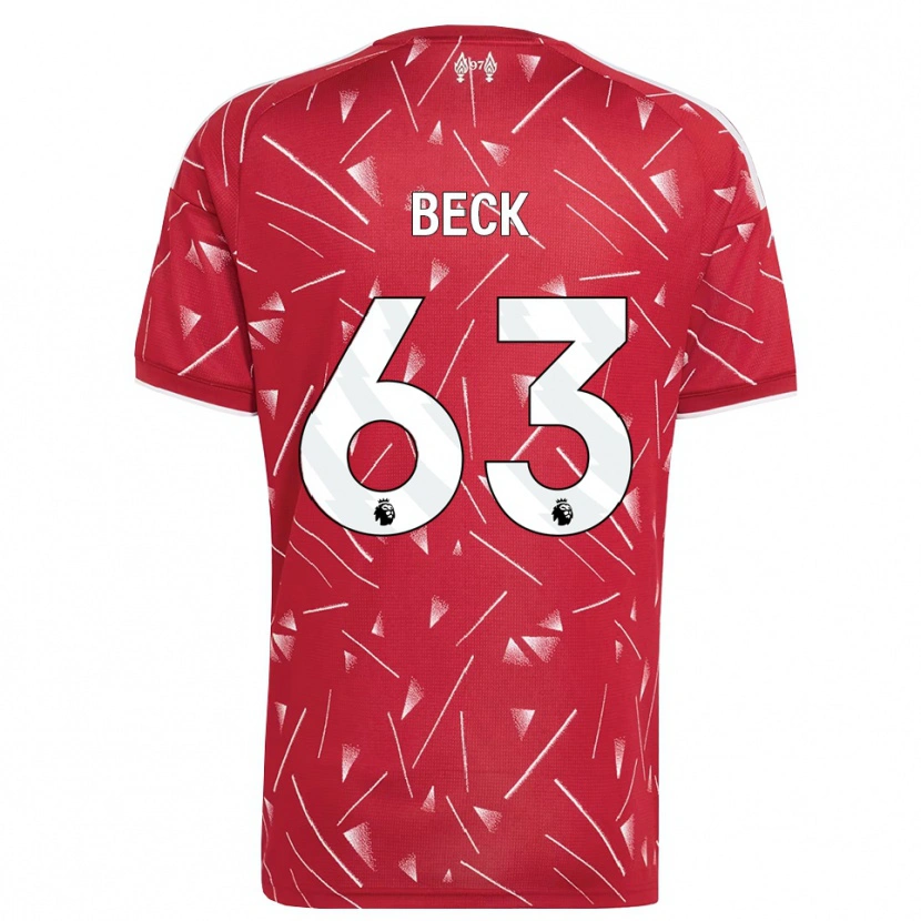 Danxen Dětské Owen Beck #63 Bílá Červená Domů Hráčské Dresy 2026/27 Dres