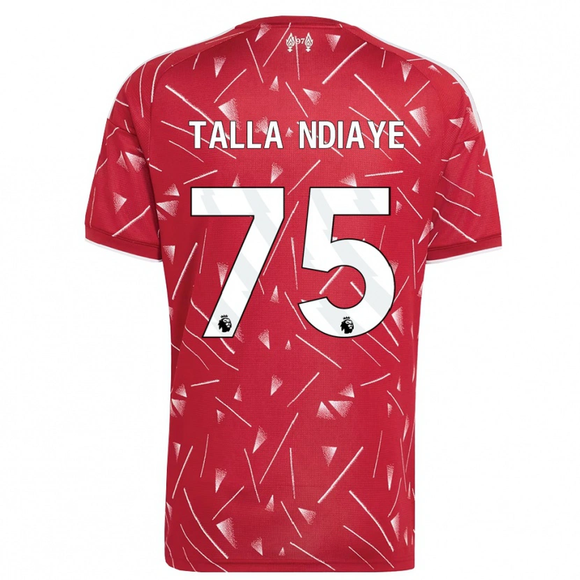 Danxen Dětské Mor Talla Ndiaye #75 Bílá Červená Domů Hráčské Dresy 2026/27 Dres