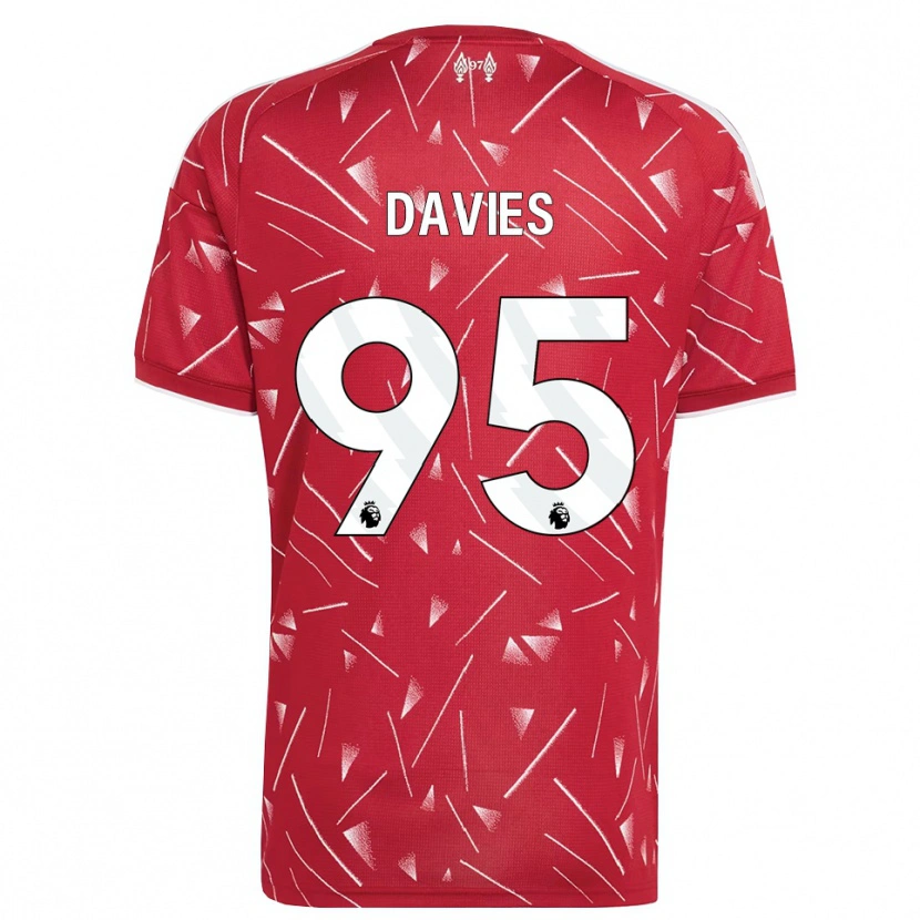 Danxen Dětské Harvey Davies #95 Bílá Červená Domů Hráčské Dresy 2026/27 Dres