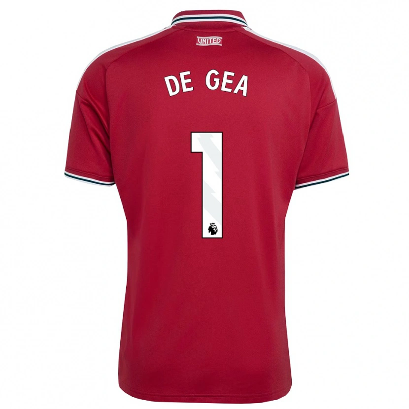 Danxen Dětské David De Gea #1 Červená Žlutá Bílá Domů Hráčské Dresy 2026/27 Dres