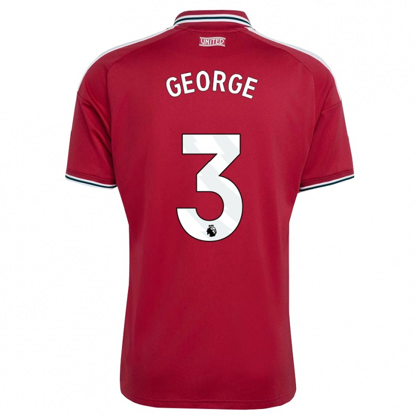 Danxen Dětské Gabby George #3 Červená Žlutá Bílá Domů Hráčské Dresy 2026/27 Dres