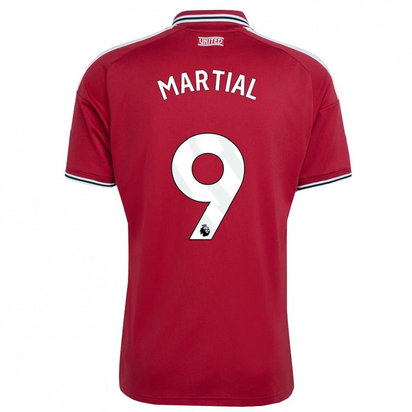 Danxen Dětské Anthony Martial #9 Červená Žlutá Bílá Domů Hráčské Dresy 2026/27 Dres