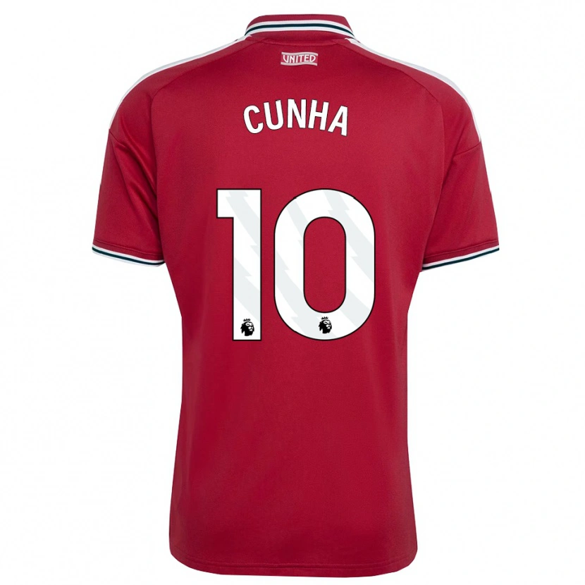 Danxen Dětské Matheus Cunha #10 Červená Žlutá Bílá Domů Hráčské Dresy 2026/27 Dres