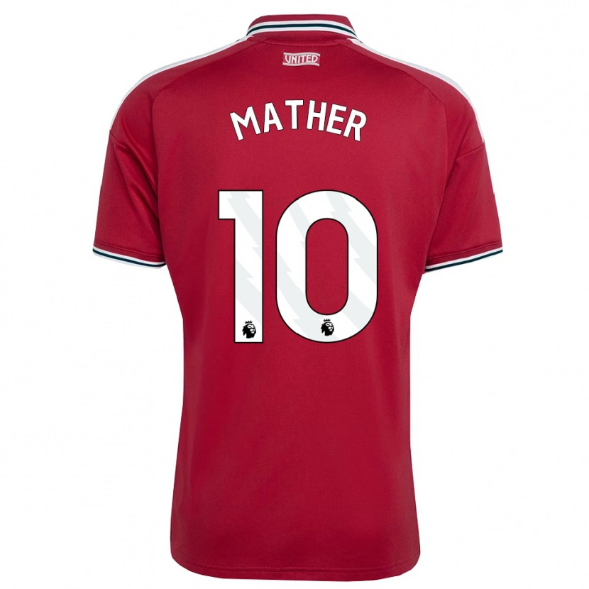 Danxen Dětské Sam Mather #10 Červená Žlutá Bílá Domů Hráčské Dresy 2026/27 Dres