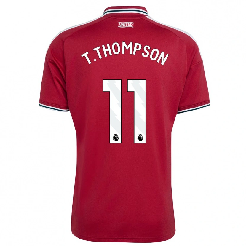 Danxen Dětské Tynan Thompson #11 Červená Žlutá Bílá Domů Hráčské Dresy 2026/27 Dres