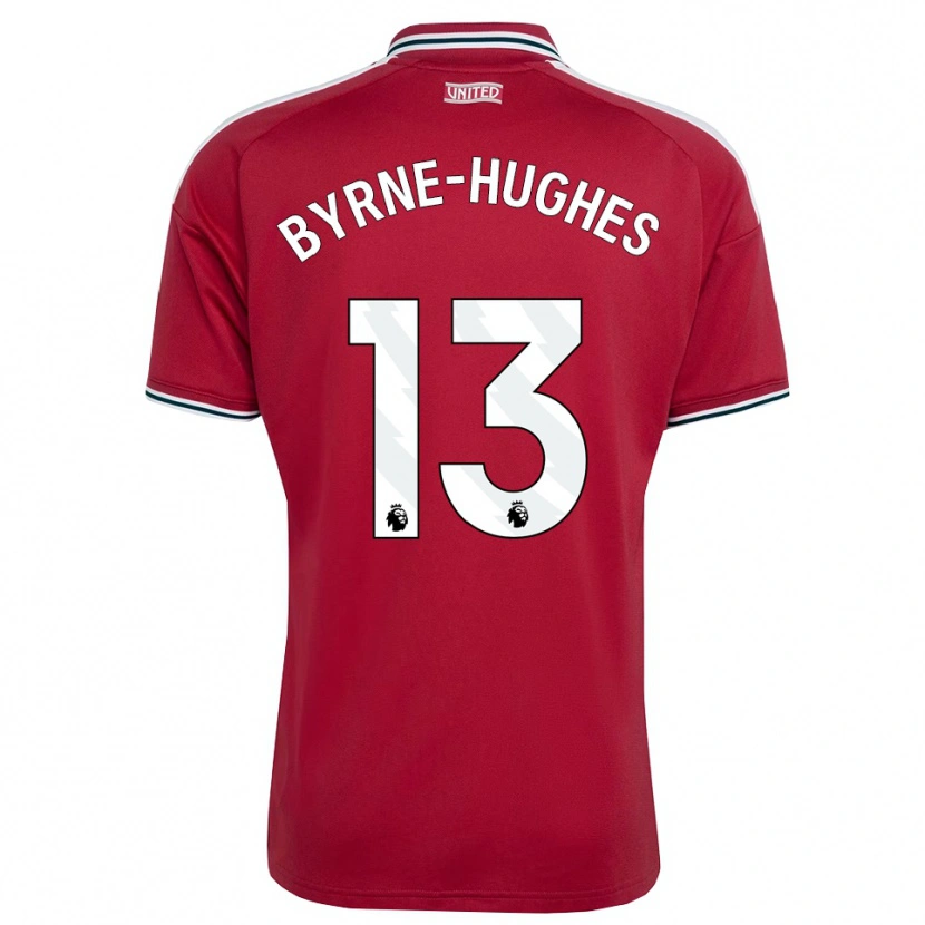 Danxen Dětské Cameron Byrne-Hughes #13 Červená Žlutá Bílá Domů Hráčské Dresy 2026/27 Dres