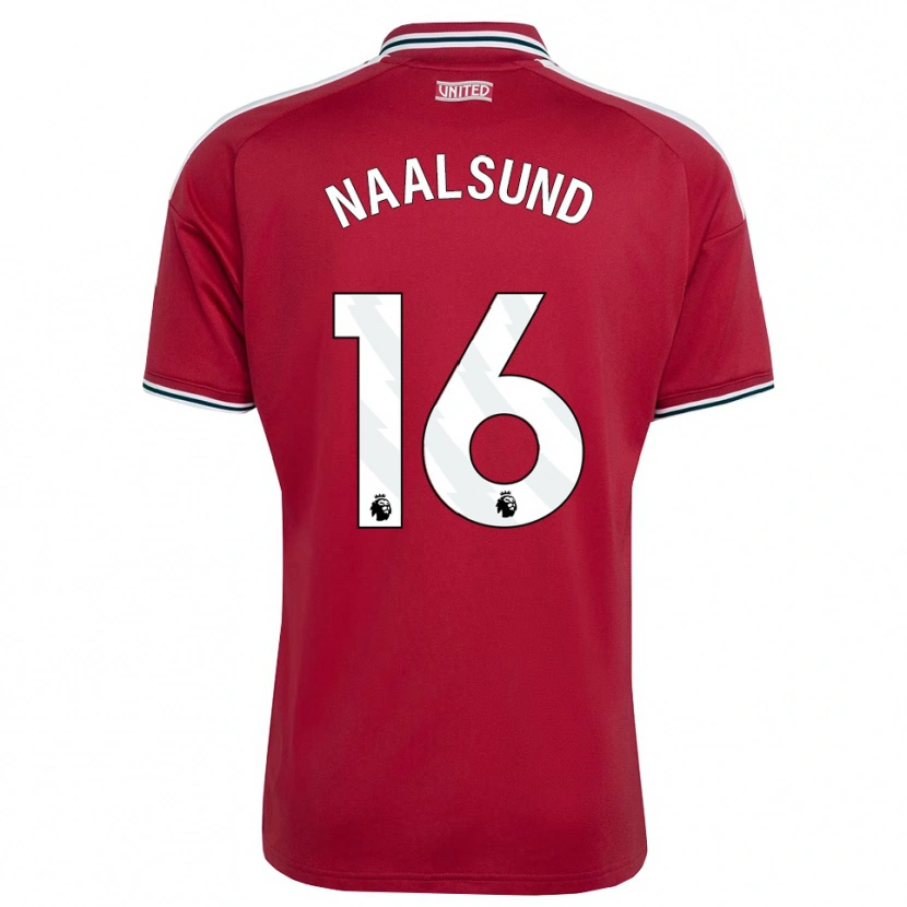 Danxen Dětské Lisa Naalsund #16 Červená Žlutá Bílá Domů Hráčské Dresy 2026/27 Dres
