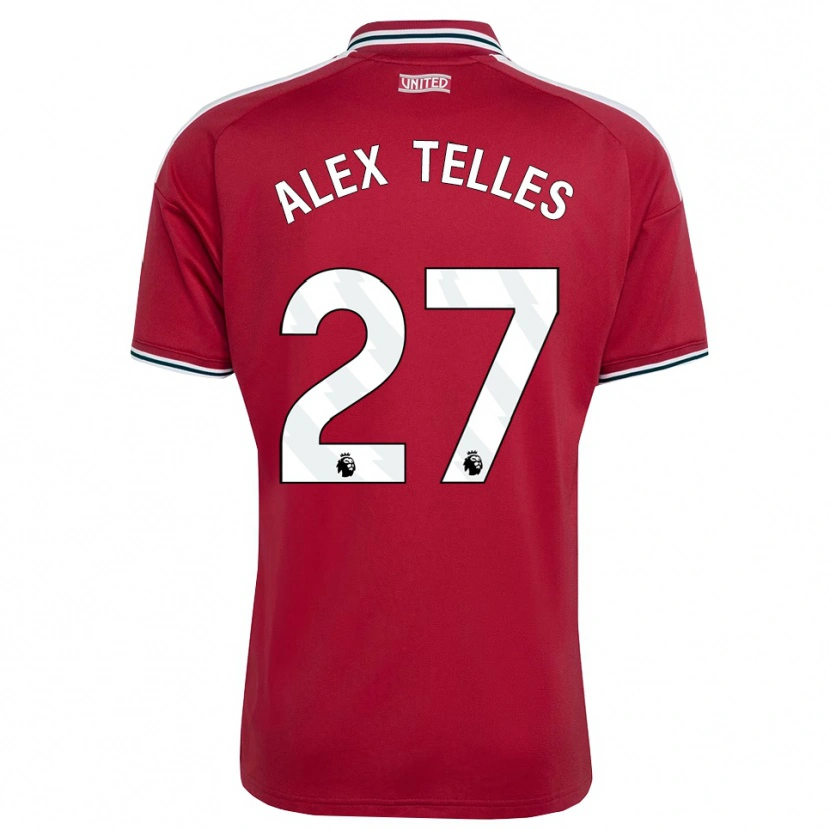 Danxen Dětské Alex Nicolao Telles #27 Červená Žlutá Bílá Domů Hráčské Dresy 2026/27 Dres