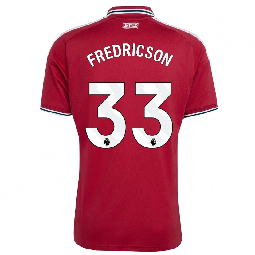 Danxen Dětské Tyler Fredricson #33 Červená Žlutá Bílá Domů Hráčské Dresy 2026/27 Dres