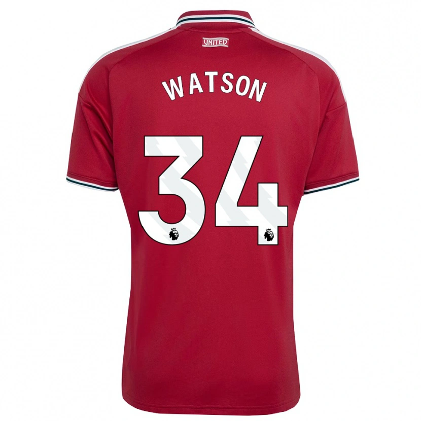 Danxen Dětské Emma Watson #34 Červená Žlutá Bílá Domů Hráčské Dresy 2026/27 Dres