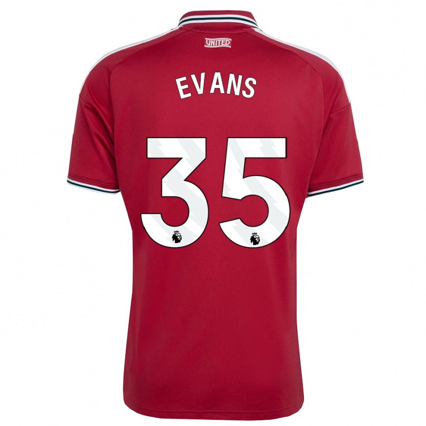 Danxen Dětské Jonny Evans #35 Červená Žlutá Bílá Domů Hráčské Dresy 2026/27 Dres