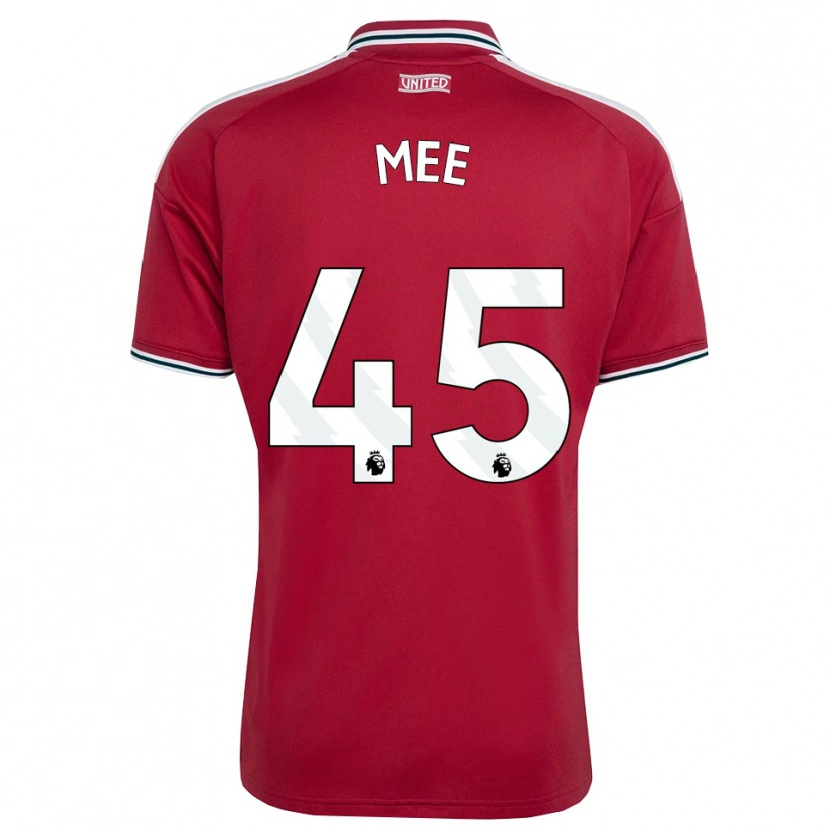 Danxen Dětské Dermot Mee #45 Červená Žlutá Bílá Domů Hráčské Dresy 2026/27 Dres