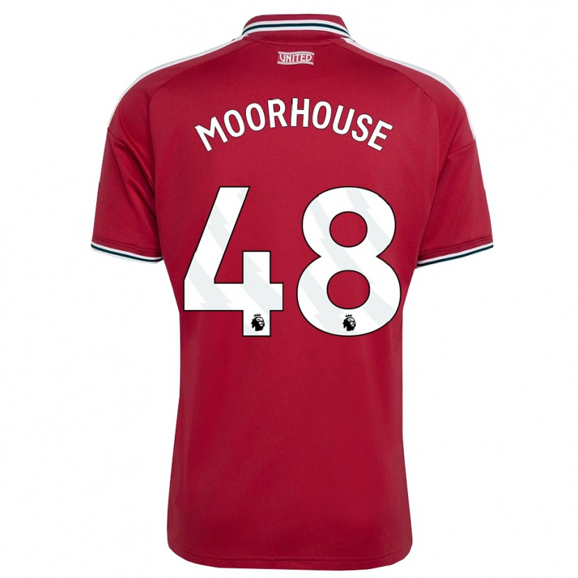 Danxen Dětské Jack Moorhouse #48 Červená Žlutá Bílá Domů Hráčské Dresy 2026/27 Dres