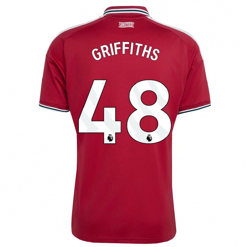 Danxen Dětské Mared Griffiths #48 Červená Žlutá Bílá Domů Hráčské Dresy 2026/27 Dres