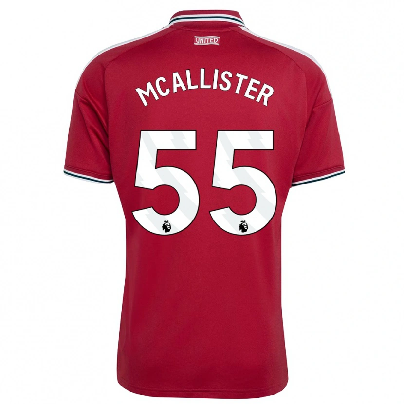 Danxen Dětské Finley Mcallister #55 Červená Žlutá Bílá Domů Hráčské Dresy 2026/27 Dres