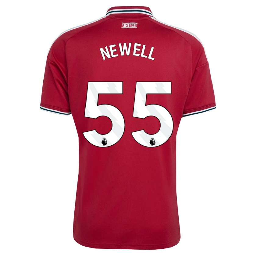 Danxen Dětské Lucy Newell #55 Červená Žlutá Bílá Domů Hráčské Dresy 2026/27 Dres
