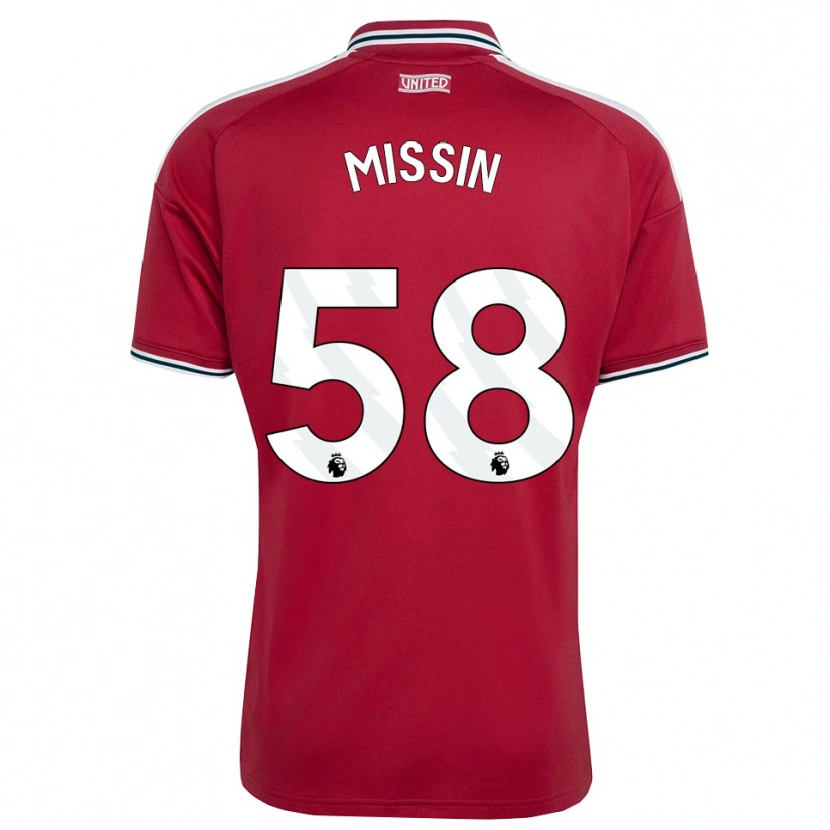 Danxen Dětské Ashton Missin #58 Červená Žlutá Bílá Domů Hráčské Dresy 2026/27 Dres