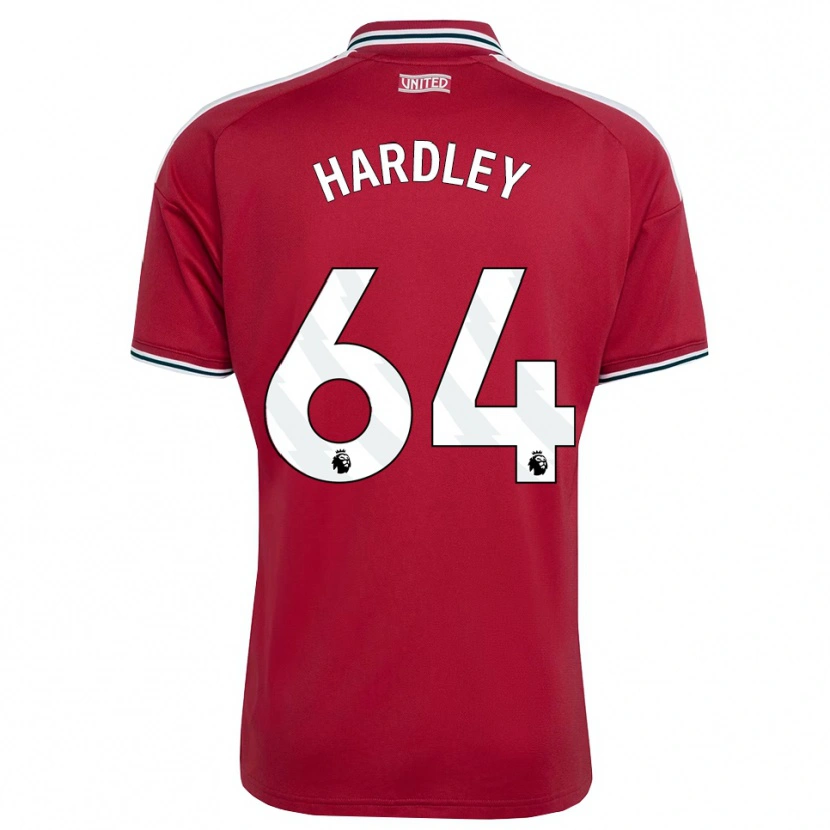 Danxen Dětské Bjorn Hardley #64 Červená Žlutá Bílá Domů Hráčské Dresy 2026/27 Dres