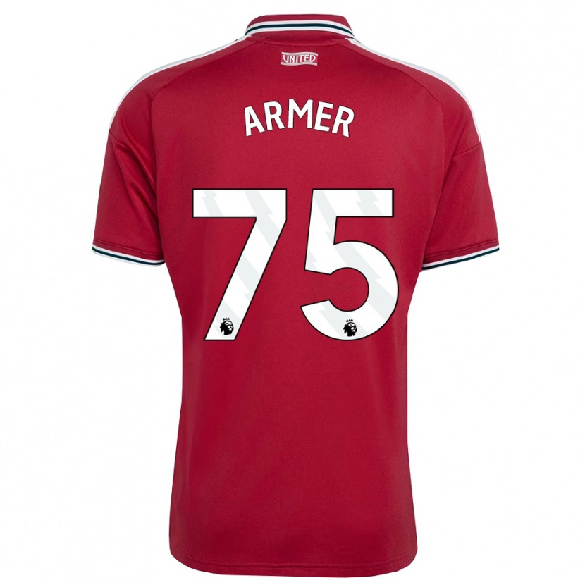 Danxen Dětské Daniel Armer #75 Červená Žlutá Bílá Domů Hráčské Dresy 2026/27 Dres