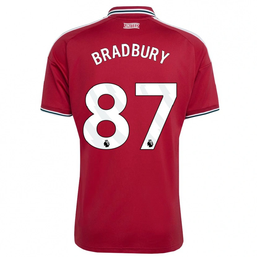 Danxen Dětské Louie Bradbury #87 Červená Žlutá Bílá Domů Hráčské Dresy 2026/27 Dres
