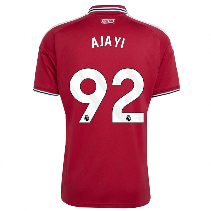 Danxen Dětské Noah Ajayi #92 Červená Žlutá Bílá Domů Hráčské Dresy 2026/27 Dres
