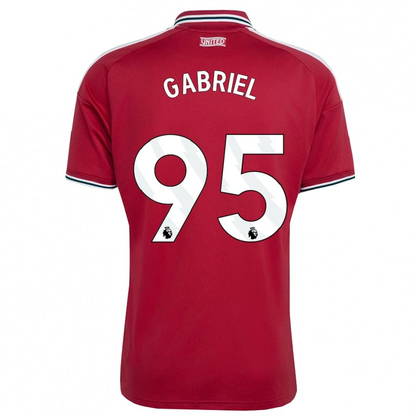 Danxen Dětské Jj Gabriel #95 Červená Žlutá Bílá Domů Hráčské Dresy 2026/27 Dres
