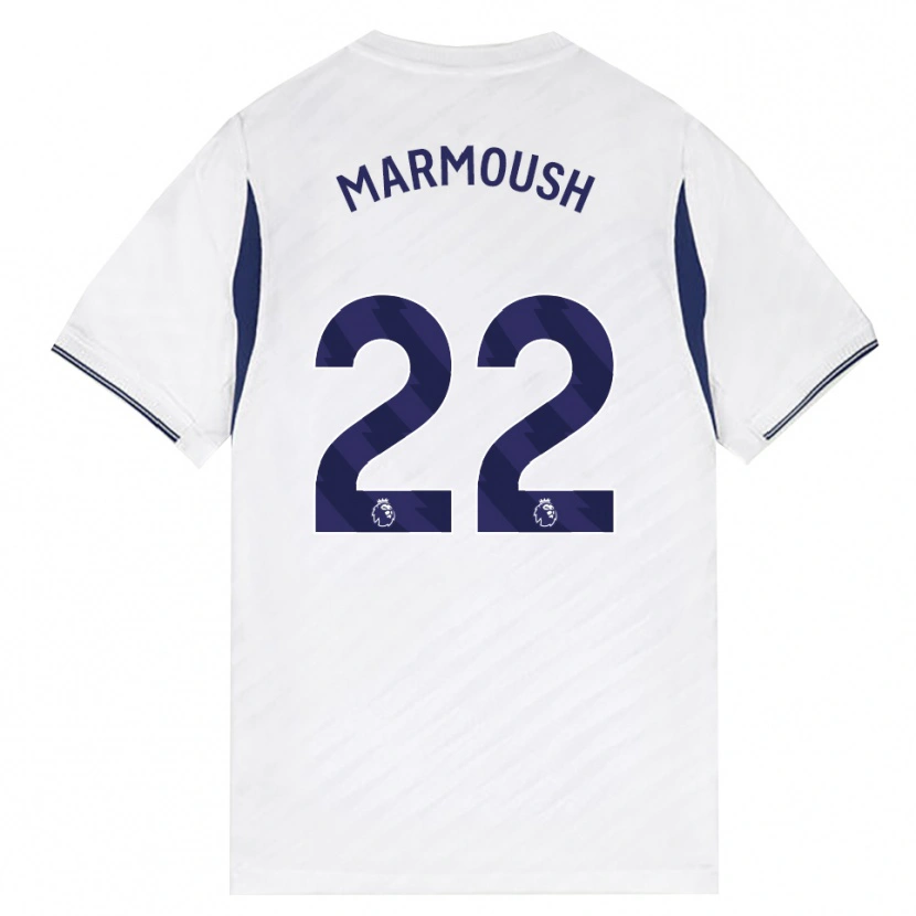 Danxen Dětské Omar Marmoush #22 Bílá Červená Fialová Domů Hráčské Dresy 2026/27 Dres
