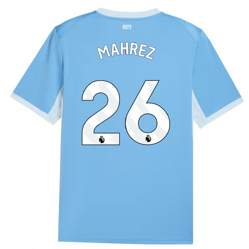 Danxen Dětské Riyad Mahrez #26 Světle Nebesky Modrá Bílá Domů Hráčské Dresy 2026/27 Dres