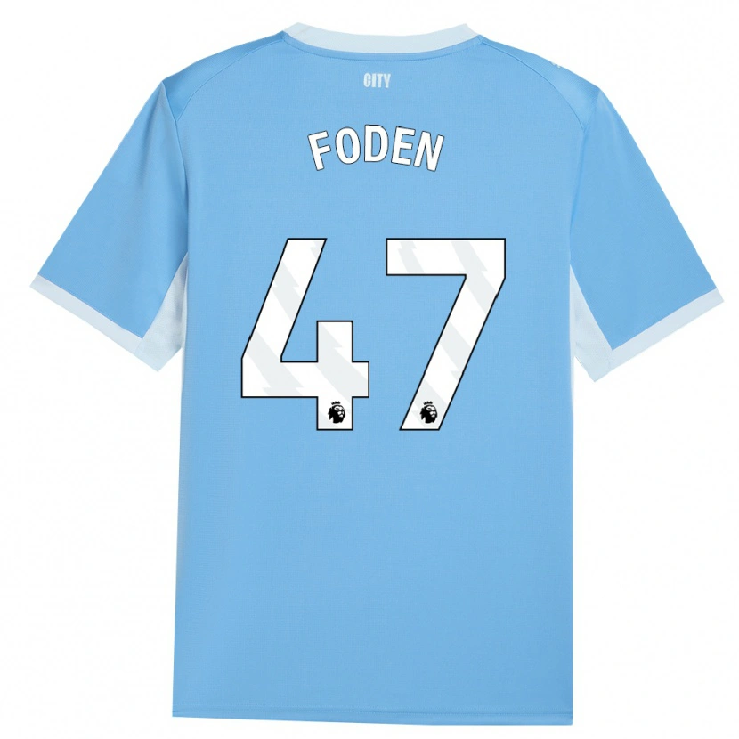 Danxen Dětské Phil Foden #47 Světle Nebesky Modrá Bílá Domů Hráčské Dresy 2026/27 Dres