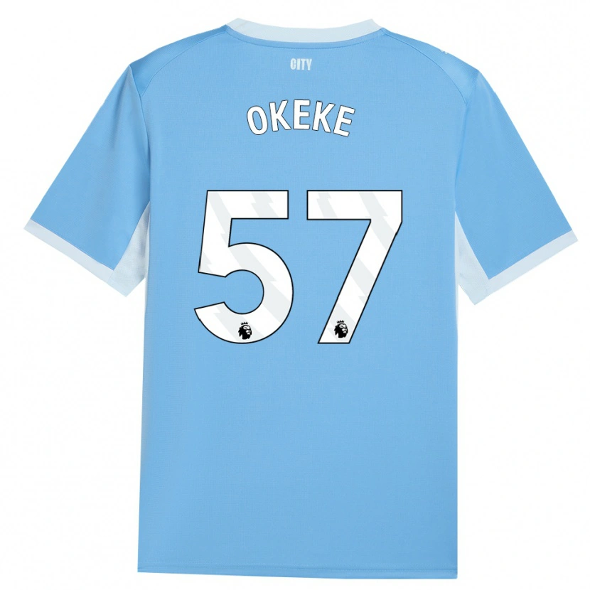 Danxen Dětské Michael Okeke #57 Světle Nebesky Modrá Bílá Domů Hráčské Dresy 2026/27 Dres
