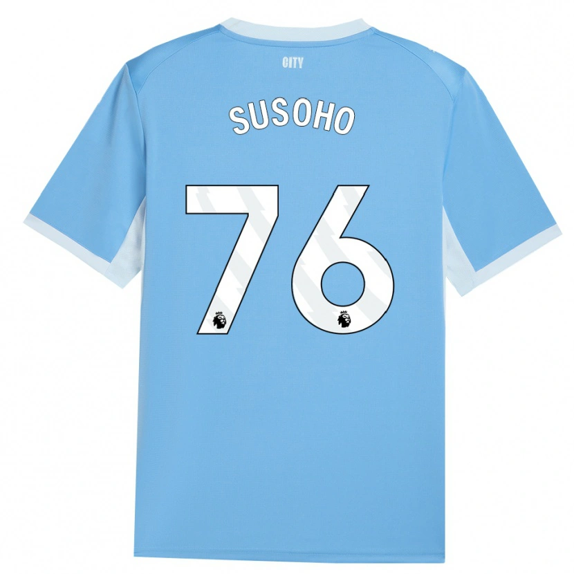 Danxen Dětské Mahamadou Susoho #76 Světle Nebesky Modrá Bílá Domů Hráčské Dresy 2026/27 Dres
