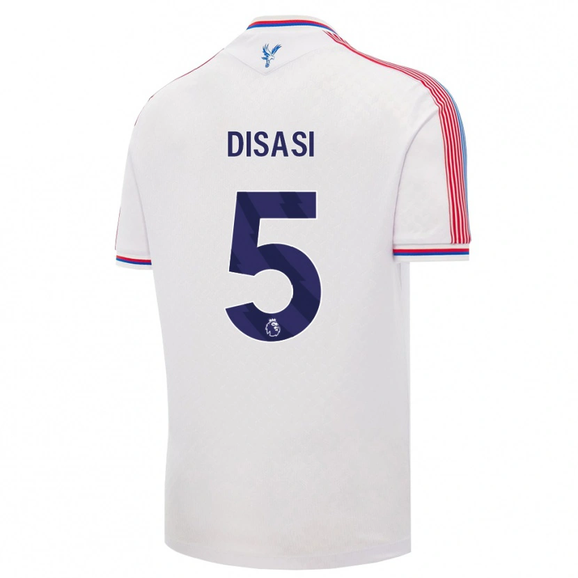 Danxen Dětské Axel Disasi #5 Bílá Červená Modrá Domů Hráčské Dresy 2026/27 Dres